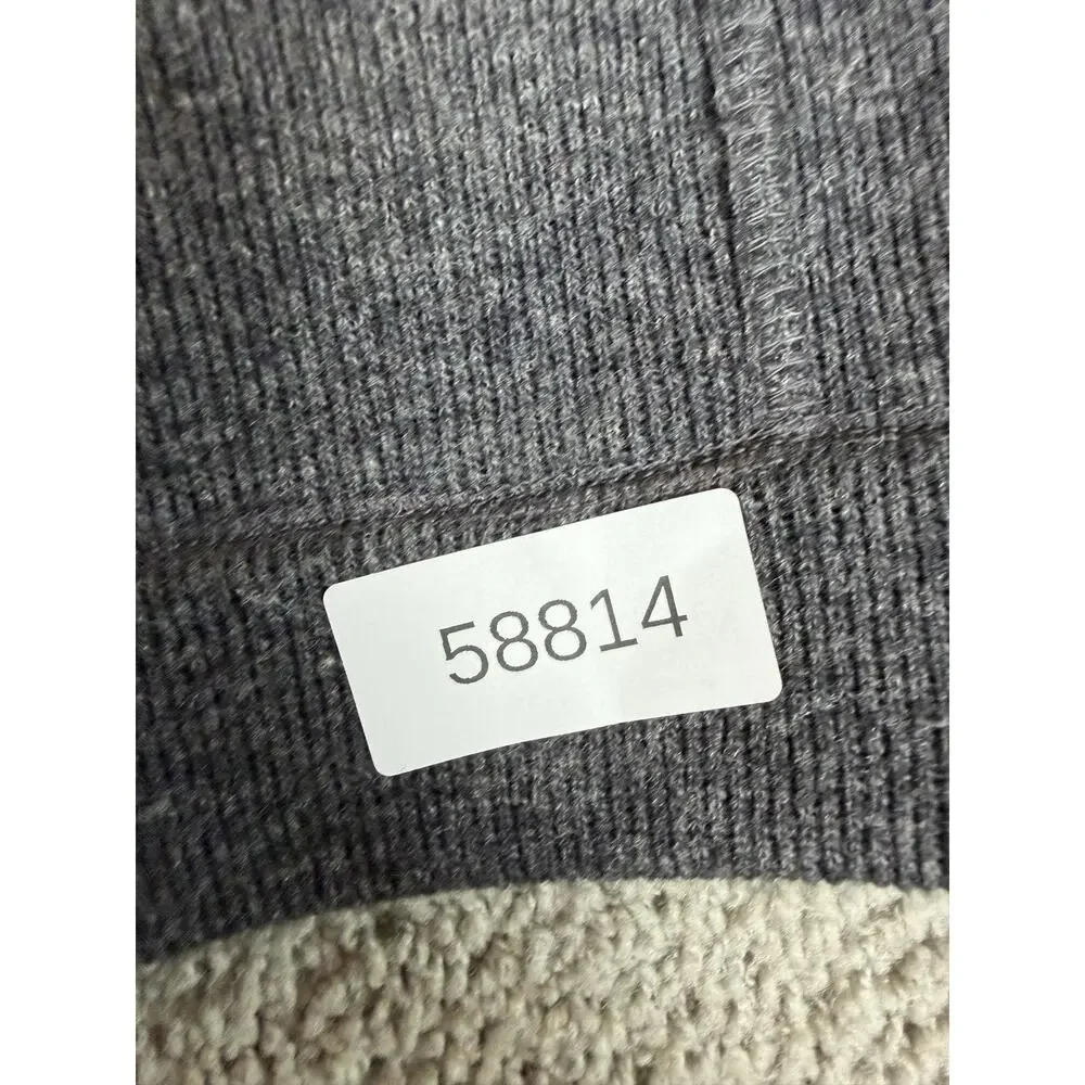 L.L. Bean Sweater Jacket Mens L Gray Hooded Full Zip Polyester Wool Blend